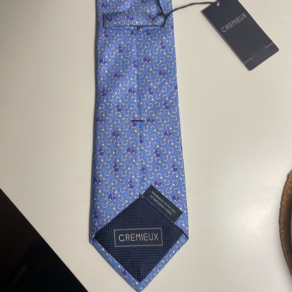 Cremieux NWT Men’s Tie Silk Blue & Purple - Picture 6 of 8